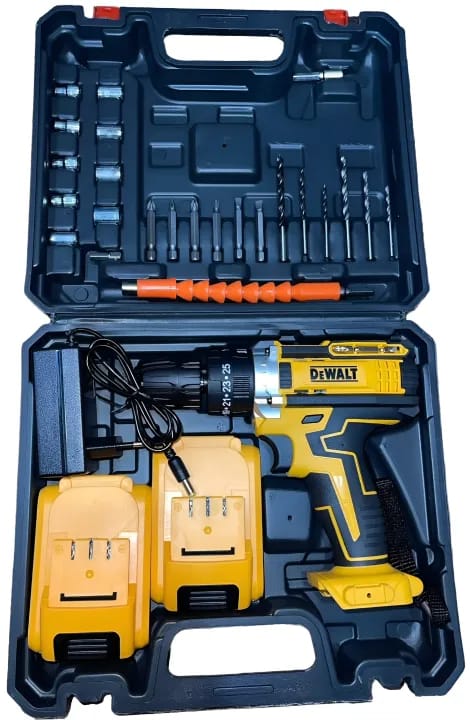 Heavy duty Cordless 24 Volt Hammer Drill Machine with accessories